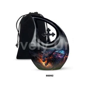 โกศบรรจุอัฐิรูปมังกรสวยงามสำหรับผู้ใหญ่ พร้อมถุงกำมะหยี่ฟรี - Product Image 5