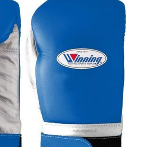 ถุงมือชกมวยหนังสีน้ำเงินเงิน ระดับมืออาชีพ แบบติดตีนตุ๊กแก สำหรับฝึกซ้อมและแข่งขัน เหมาะสำหรับผู้ชายและผู้หญิง - Product Image 3