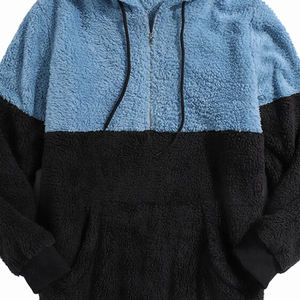 Ropa de calle personalizada de alta calidad, forro polar 100% algodón, media cremallera, peso pesado, gran tamaño, sudaderas con cremallera para hombre - Product Image 3