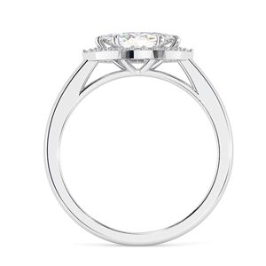 1.50 CT Marquise cut Diamond Halo Bague de fiançailles pour femme - Product Image 2