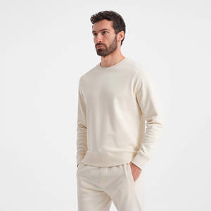 Ensemble de survêtements en coton 100% pour hommes OEM Combinaison de jogging légère avec sweat-shirt à col rond pour adultes au tarif de gros - Product Image 4