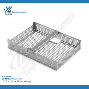 ถาดใส่เครื่องมือผ่าตัดแบบใช้ซ้ำได้ ทำจากสแตนเลส GPM พร้อมคลิปล็อคแบบแมนนวล สำหรับใช้ในโรงพยาบาลทันตกรรม ประเทศปากีสถาน - Product Image 2
