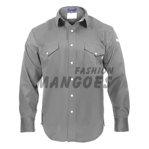 Camisa Ligera Resistente al Fuego (FR) 100% Algodón Ecológica de Secado Rápido para Ingenieros, Mangas Largas con Puños, Guardias de Seguridad - Product Image 3