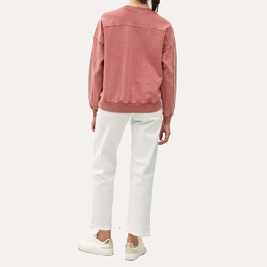 Recién llegado, lavado ácido para mujer, bordado, forrado, sólido, informal, antideslizante, poliéster/algodón Terry, 300g, peso pesado, Invierno - Product Image 4