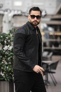 Chaqueta de Invierno para Hombre, Color Caqui, con Cierre, Manga Larga, Informal, con Cuello de Pana, Estilo Urbano, con Decoración de Botones, Tejido Cálido - Product Image 3