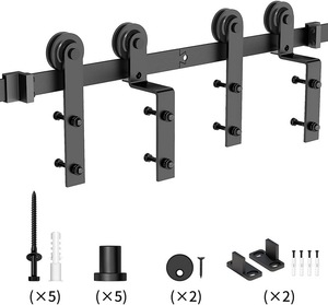 RHETECH, <span class=keywords><strong>puerta</strong></span> de Granero empotrada, parte inferior, <span class=keywords><strong>puerta</strong></span> doble, Interior Exterior, derivación de vía única, Kits de Hardware para <span class=keywords><strong>puerta</strong></span> de Granero <span class=keywords><strong>corredera</strong></span> Industrial - Product Image 2