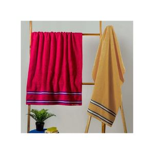 Serviette de bain en coton Spa Zero Twist Beige 30x60 pouces 600 GSM avec motif Peace Flow et haute absorption certifiée GOTS OEM ODM - Product Image 2