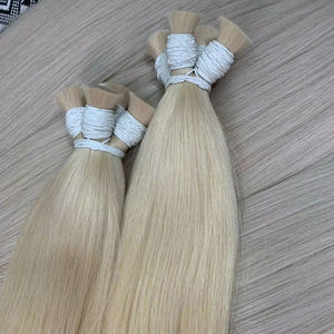 ผมต่อแบบชาวเวียดนามสีบลอนด์อ่อนย้อมสีผมแท้เครื่องยืดผมตรงแบบคู่20นิ้ว - Product Image 3