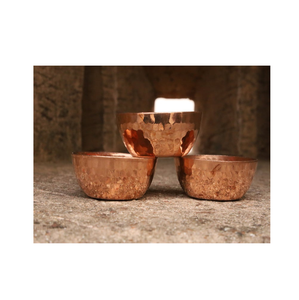 Modern Copper Candlestick Small Size Gold <b>Taper</b> <b>Candle</b> <b>Holders</b> Round Shape and 2 Piece Kitchenware and Serving Use - Product Image 3