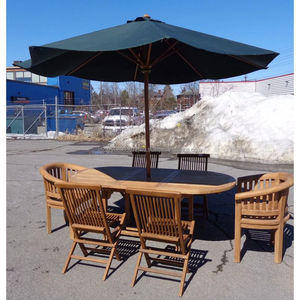 set outdoor garden <b>table</b> dining <b>bistro</b> USA teak wood made in indonesian furniture solid wood - Product Image 1