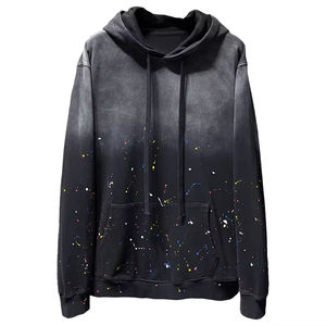 Sudadera con capucha de algodón unisex informal respetuosa con el medio ambiente transpirable de forro polar sólido con logotipo personalizado con cuello con capucha de ajuste regular de invierno - Product Image 1