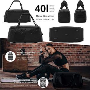 Bolsas de Gimnasio a Precio de Fábrica, Correa de Hombro Ajustable, Bolsa Deportiva de Viaje, Bolsa de Gimnasio con Compartimento para Zapatos, Hecha en Sialkot - Product Image 5
