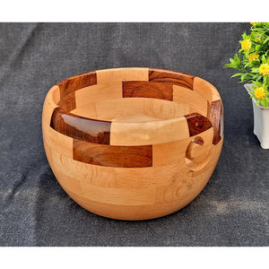 ชามเก็บเส้นด้ายทำจากไม้ถักนิตติ้งทำด้วยมือผลิตภัณฑ์ชามพรีเมี่ยมสำหรับการจัดการที่มีประสิทธิภาพ - Product Image 1