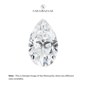 Moissanite certifiée créée en laboratoire D VVS1, taille excellente, taille poire, pierre non montée - Product Image 1