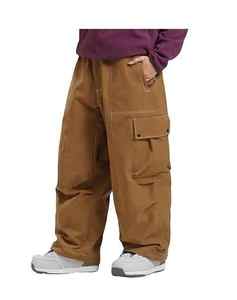 กางเกงสกีแบบ OEM ผลิตตามสั่ง กันลม ไซส์ใหญ่ ทรงหลวม มีซิป สำหรับเล่นสโนว์บอร์ด - Product Image 3