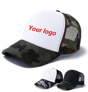 Logo de camouflage personnalisé en mousse 5 panneaux couleur camouflage casquette de baseball en maille casquette de camionneur polyester/coton - Product Image 3