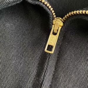 <b>Customized</b> Vintage <b>Denim</b> <b>Jacket</b> for Men High Quality Zipper Cargo Windbreaker with Embroidery Decoration for Spring - Product Image 3