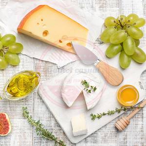 Set de 4 couteaux à fromage \ Set de couteaux avec manche en bois Acier inoxydable Coupe-fromage Couteau à beurre et fourchette - Product Image 6