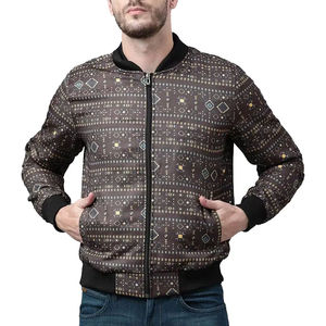 OEM personalizado ropa de invierno hombres chaqueta de bombardero de gran tamaño al por mayor fabricante chaqueta de bombardero de cuello alto impermeable chaqueta de Bombardero - Product Image 1