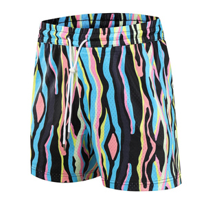 Short de course décontracté d'été pour hommes, couleur unie, motif de vague, cordon de serrage, pantalon de sport, respirant, grande taille, jogging sec, ample - Product Image 4
