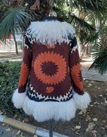 Suzani broderie fourrure Parka femmes avec col en laine vestes d'hiver pour dames vêtements d'hiver pour femmes personnaliser nouvelle mode