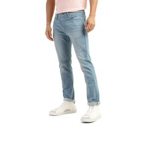 Jeans en coton personnalisé foncé pour hommes, décontracté, coupe cintrée, confortable, fermeture éclair, haute conception, style simple, pantalon léger - Product Image 6