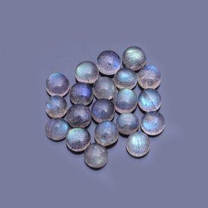 Labradorita Natural de 3mm, cabujón redondo de 2,4mm, 4,3 Cts gruesa de piedra preciosa, lote de Iroc, piedras preciosas sueltas de alta calidad, 25 uds. - Product Image 1