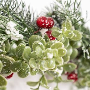 Guirlandes et couronnes de Noël synthétiques vertes traditionnelles pour décoration murale intérieure - Product Image 3