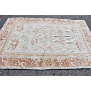 พรมปูพื้น38x85ft สไตล์ตุรกีวินเทจคลาสสิกสีเบจหญ้าทะเลสีน้ำตาลห้องโถงขนาดใหญ่รูปสี่เหลี่ยมผืนผ้าเย็บปะติดปะต่อกันรูปแบบนามธรรมสำหรับตกแต่งห้อง - Product Image 3