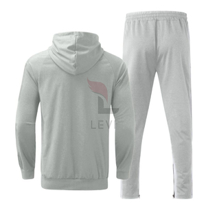 Ensemble de survêtement sportif deux pièces pour homme en coton respirant de haute qualité, lourd, pour l'hiver, avec logo personnalisé, sweat à capuche et pantalon de jogging - Product Image 6