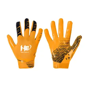 American Football Gloves Customized cuts and Color 3D print overlays for added support for American football gloves