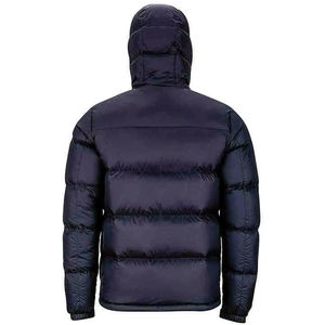 Blouson matelassé en toile enduite épaisse pour homme, style urbain, avec fermeture éclair longue, respirant, imperméable, col à capuche, idéal pour l'extérieur en hiver - Product Image 6