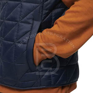 Gilet bouffant sans manches basique avec fermeture éclair élégante et col montant Veste de rue d'hiver de haute qualité - Product Image 6