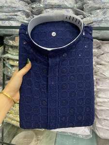 เสื้อเคอร์ตาผ้าเรยอนสำหรับผู้ชายเสื้อสีขาวสำหรับงานแต่งงานและเสื้อผ้าแบบดั้งเดิมสไตล์อินเดียน้ำหนักเบา - Product Image 6