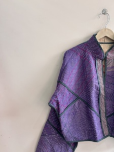 Indian Handmade Quilted Cotton <b>Kantha</b> <b>Jacket</b> For Women Crop <b>Jacket</b> - Product Image 3