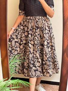 Designer Floral Printed Georgette Women's One-Piece Dress Fancy-Sleeved Silk Indian Style Salwar for Wedding Parties for Adults - Product Image 5