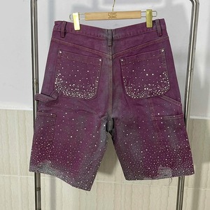 Short athlétique en coton en détresse Shorts de conception de pierre élégants pour hommes Short de jogging respirant de qualité supérieure - Product Image 5