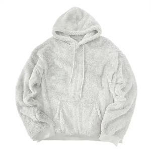 Sudadera con capucha Sherpa de 600gsm para hombre, jersey de mezcla de algodón suave, liso, informal, diseño Digital de invierno, Material de algodón 100% - Product Image 3