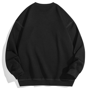 เสื้อสเวตเชิ้ตผู้ชาย น้ำหนัก 370 กรัม ผ้าฝ้ายฟลีซ 100% คอกลม ทรงปกติ ไม่ยับ พิมพ์ลายดิจิทัล รับผลิตแบบ OEM ขายส่ง - Product Image 2