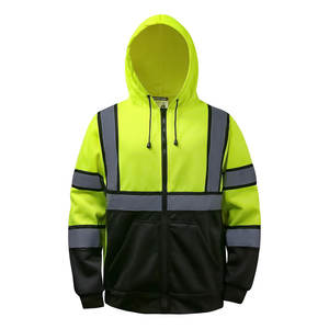 Sudadera con Capucha de Trabajo de Poliéster de Alta Calidad, Chaqueta de Seguridad Reflectante Súper Visible, Forro Térmico, Venta al Por Mayor - Product Image 6