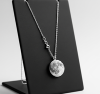 Pendentif en argent sterling 925 plaqué rhodium en forme de feuille |   Bijoux Artisanaux Bohèmes