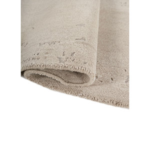 Aprezo Solid Color Beige & <b>Brown</b> Hand Knotted <b>Wool</b> & Bamboo Silk Rug Esk-316(Fr) for Home Use - Product Image 2