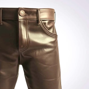 Shorts en cuir classiques pour hommes, confortables, doublés, durables, respirants, décontractés, mode, extérieur, shorts en daim pour hommes - Product Image 3