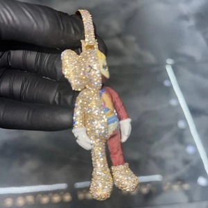 Colgante de Plata S925 Chapado en Oro con Diamantes Iced Out, Joyería Fina, Estilo Único Hip Hop, Colgantes y Dijes Finos de Moissanita VVS para Hombre - Product Image 2