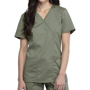 Quantité minimale de commande bas Logo personnalisé imprimé Scrubs uniformes nouveau Style soins infirmiers médicaux Spa uniforme couleur unie - Product Image 4