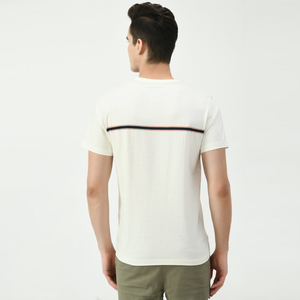 Precio al por mayor hombres camisetas de alta calidad 100% algodón logotipo personalizado en blanco hombre cuello redondo Slim Fit camisetas de algodón con logotipo - Product Image 2