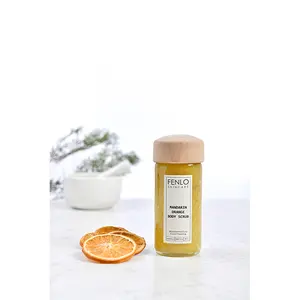 Mandarin Orange Body Scrub Natural Bath Products Moisturize Peel Scrub for Dry Skin All Skin Types Radiance Rejuvenation