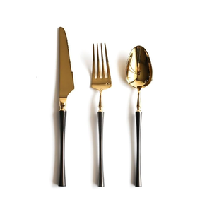 Juego de cubiertos de latón espejado, 4 Uds., último diseño, juego de cubiertos de Metal de grado alimenticio, aspecto de diseñador - Product Image 3