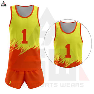 Conjuntos de uniformes de voleibol personalizados de alta calidad al por mayor 100% poliéster Unisex superventas MOQ 10 conjuntos - Product Image 2