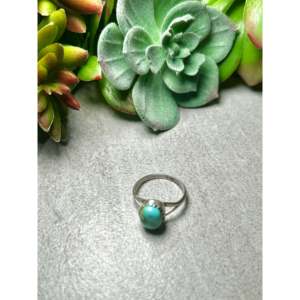 Randy Boyd's <b>Boho</b> Sonoran Mountain Turquoise & Sterling <b>Silver</b> <b>Ring</b> Size 6 Vermeil Plating Bezel Setting for Everyday Wear Gift - Product Image 4